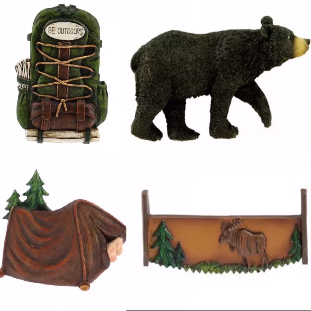 Wildlife Magnets Backpack Bear Moose Tent